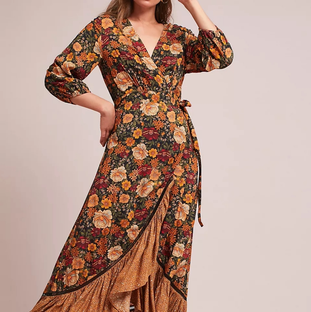 Farm Rio Madrid Wrap Dress XSP